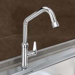 Plantex LEA-712 Pure Brass Kitchen Sink Tap with 360Â° Swivel Spout for Kitchen Tape with Water Saving Aerator with Teflon Tape-7 Year Warranty by Plantex (Chrome)