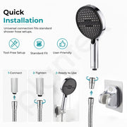 Plantex Hand Shower for Bathroom/6 Mode Multifunctional Shower/5-Inch ABS Plastic Silicone Handheld Shower Head/Easy Mode Switching – (Chrome, H-627)