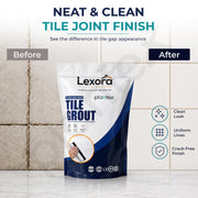 Plantex Lexora Premium Tile Grout/Waterproof Tile Gap Filler for Kitchen & Bathroom Wall Tiles Joint Filler/Crack Resistant/Chemical Resistant/Stain Resistant – 1 kg (Ivory)
