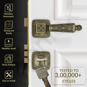 Plantex Premium Mortise Door Locks with 3 Years of Warranty/Main Door Lock for Home/Lock for Door (643 - Brass Antique)