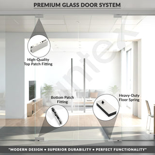 Plantex (Algo) Floor Spring for Glass Door/Patch Tap/Patch Lock for Glass Door - Matt (90 kg)