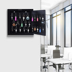 Plantex GI Metal Key Storage Box/Key Cabinet with 25 Key-Holders with Lock for Home/Key Holder for Home/Hotel/Companies/Office - Wall Mount (Black)