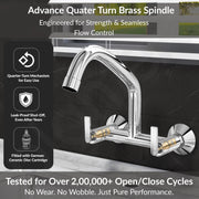 Plantex Pure Brass Sink Mixer Tap with 360Ãƒâ€šÃ‚Â° Swivel Spout/Hot and Cold Water Tap for Kitchen with Brass Wall Flange and Teflon Tape-7 Year Warranty (BAL-515)
