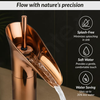 Plantex Pure Brass Basin Mixer Tap Hot & Cold/Single Lever Pillar Cock Water Tap for Wash Basin/Deck Mount- (PVD-Choco)