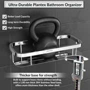 Plantex Stainless Steel 304 Grade Shelf for Bathroom/Kitchen Rack - Bathroom Accessories - (12X5 Inches-Chrome Finish)