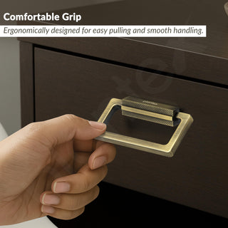 Plantex Rajwadi Drawer Kadi/3.5 Inch Drawer Handle/Pull-Push Kadi for Home/Office Cabinet - Pack of 3 (Brass Antique)