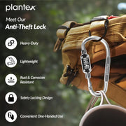 Plantex 3-Digit Code Combination Lock/Number Lock/Portable Luggage Lock/Travel Lock for Briefcase/Laptop Bags - Pack of 2 (Silver)