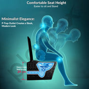 Plantex Ceramic Wall Hung Commode/Rimless Washdown Western Commode/P Trap Western Toilet with Soft Close  Seat Cover - (Matt Black)
