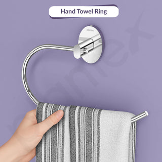 Plantex 304 Grade Stainless Steel Compact Napkin Holder for Wash Basin/Hand Towel Hanger/Holder for Bathroom Accessories - Olive (Chrome)