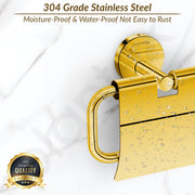 Plantex 304 Grade Stainless Steel Toilet Paper Roll Holder for Bathroom/Toilet Paper Holder/Tissue Paper Roll Holder for Bathroom Accessories - Oreo (Gold)