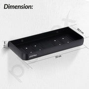 Plantex Double Soap Holder for Bathroom/Dual Soap Case/Soap Stand/Bathroom Accessories - Pack of 1 (1503, Black)
