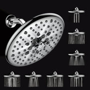 Plantex Abs Shower Head For Bathroom/8 Different Modes Shower Head/Overhead Shower Without Arm/Rain Shower Head For Bathroom - (Chrome)