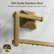 Plantex 304 Grade Stainless Steel Napkin Holder for Washbasin/Hand Towel Hanger or Kitchen/Towel Holder/Bathroom Accessories - Squaro (Brass Antique)