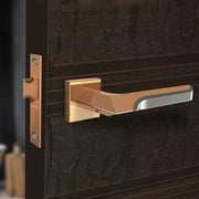 Plantex Zinc Heavy Duty Mortise Door Lock for Bathroom & Balcony/Mortise Keyless Handle Door Lock (7082 - Pvd Choco & Satin Black Matt Finish)