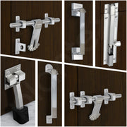 Plantex Stainless Steel Door Kit for Single Door/Door Accessories (10-inch Al-Drop,8-inch Latch,2 Handles of 8 and 7 Inch,7-inch Tower Bolt and 4-inch Door Stopper- (Chrome & Satin)