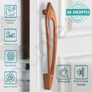 Plantex 15 Inch Main Door Handle for Wooden Doors, Pull-Push Handle Accessories (Pack of 1, Rose Gold)