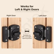 Plantex Latch Lock for Door/Baby Latch for Bathroom/Latch Lock for Main Door/Door Stopper - Pack of 1 (Black)