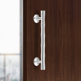 Plantex 8 Inch Heavy-Duty Stainless Steel Door Handle for Main Door/Pull Push Main Door Handle/3 Years Warranty Pack of 1 (S-140, Chrome)
