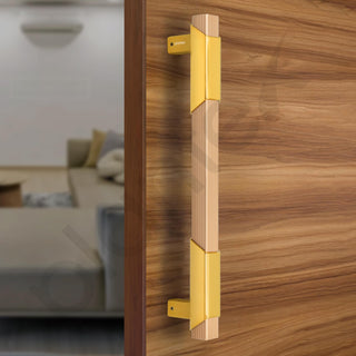 Plantex Door Handle/14 Inch Main Door Handle/Aluminium Door Handle/Pull-Push Door Handle/Door Accessories (Pack of 1, Gold)