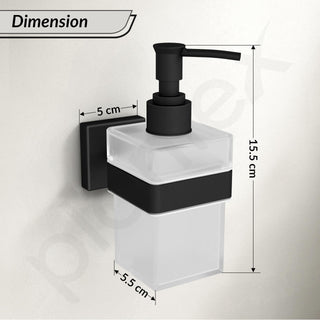 Plantex Stainless Steel Liquid Soap Dispenser for Bathroom/Liquid Shampoo Dispenser/Hand wash Dispenser/Bathroom Accessories - Aqua (Black)