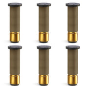 Plantex 6 Inch Sofa Leg for Bed Furniture/Aluminium Sofa Leg for Table/Support Legs/Furniture Leg - Pair of 3 (6 Piece) (DTS-77, Brass Antique & Gold)