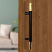 Plantex Heavy Duty Main Door Handle/14 Inch Door Handle for Main Door/Pull Push Handle for Glass/Wooden Door Ã¢â‚¬â€œ Pack of 1 (121,Black & Gold) - 3 years Warranty