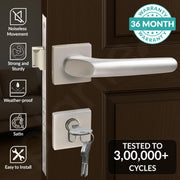 Plantex Fully Brass Door Lock with 3 Years of Warranty/Main Door Lock for Home/Mortise Lock for Door - Main Door Lock Set (Sumer-3054, Matt)