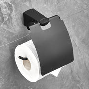 Plantex Space Aluminium Toilet Paper Holder/Tissue Paper Roll Holder in Bathroom/Lavatory/Bathroom Accessories (Black)