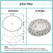 Plantex Ceramic Basin for Bathroom/Table Top Wash Basin/Washbasin for Living Room, Restaurant (Marble Finish, 17 x 15 x 6 Inch)