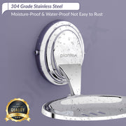 Plantex 304 Grade Stainless Steel Soap Dish/Wall Mounted soap Holder/Soap Dish Holder/Bathroom Accessories Cubic (Chrome)