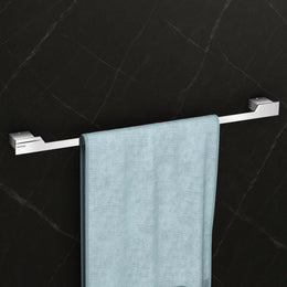 Plantex Towel Rod for Bathroom/304 Grade Stainless Steel Towel Hanger/24 inch Towel Holder/Bathroom Accessories - Pack of 1 (Tesla - 2704, Chrome)