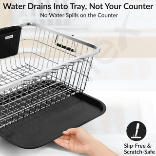 Plantex Stainless Steel Dish Drainer Basket for Kitchen Utensils/Dish Drying Rack with Drainer/Plate Stand/Bartan Basket (Size-56 x 43 x 22 cm)