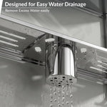 Plantex 3 Tier Bathroom Organizer/Stainless Steel Bathroom Accessories Set with Soap Dish and Brush Slots/Hooks/Tumbler Holder