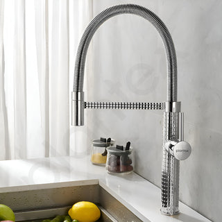Plantex Brass Sink Tap | Pull Down Faucet for Kitchen Sink with 360° Swivel Spout Mixer tap | Single Lever Sink Mixer Tap for Kitchen Sink-(8982-Chrome)