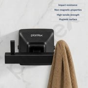 Plantex 304 Grade Stainless Steel Robe Hook/Cloth-Towel Hanger/Door Hanger/Hook/Bathroom Accessories - Squaro (Black)