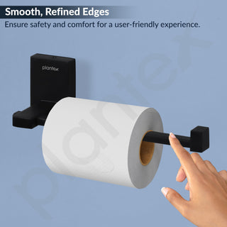 Plantex 304 Grade Stainless Steel Toilet Paper Roll Holder/Tissue Paper Holder/Toilet Paper Holder for Bathroom Accessories - Senso (Black)