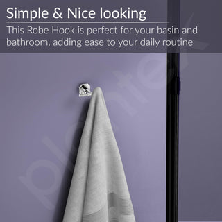 Plantex 304 Grade Stainless Steel Hook for Bathroom/Cloth Hanger for Wall/Hanger Hooks/Wall Hooks for Hanging Strong - Nipron (Chrome)