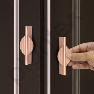 Plantex Cabinet Handle/96mm Handle for Cabinet/Wardrobe/Kitchen Handle/Door Pull-Push Handle for Home/Office - Pack of 1 (Rose Gold)