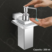 Plantex 304 Grade Stainless Steel Liquid Soap Dispenser/Shampoo/Handwash Dispenser for Washbasin/Bathroom Accessories - (Tesla, Chrome)
