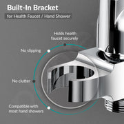 Plantex 2 in 1 Angle Cock with Health faucet and Hand Shower Holder/Angle Valve for Bathroom/Hand shower Bracket/Angle Valve with Faucet Bracket/Bathroom Accessories - Pack of 1(AC22)