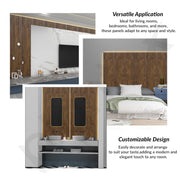 Plantex PVC Wall Panel/Louvers Panel for Wall/3d Wall Panel for Interior Wall DÃ©cor/Eco-Friendly Fluted Panel for Wall/- Pack of 7,Covers - 70 Sq. Ft (Walnut Brown-12 Inch x 10 Ft)