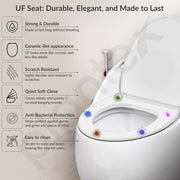 Plantex Imported Platinum Ceramic One Piece Commode Toilet/Rimless Commode/Siphonic Flush Western Toilet with Soft Close Toilet Seat - S Trap (White)