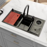 Plantex Sink for Kitchen/304 Grade Stainless Steel Waterfall sink