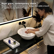 Plantex Ceramic WashBasin/Tabletop Wash Basin/Basin for Bathroom/Kitchen/Home/Office - (White - 16 x 16 x 6 Inch)