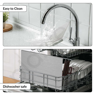 Plantex Heavy Duty Stainless Steel Chopping Board Large/Vegetable Chopping Board for Kitchen Countertop/Anti-Bacterial, Non-Slip, Vegetable Cutting Pad (Size- 41 X 29 cm)