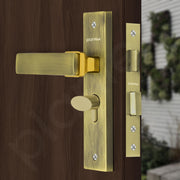 Plantex Main Door Lock/Mortise Locks for Door/6-Lever Lock Mechanism with 3 Years of Warranty - Robust Door Locks for Home with Brass Lock Body & Cylinder(8116 - Brass Antique & PVD Gold)