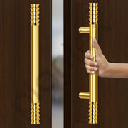 Plantex Stainless Steel Lotus Main Door Handle/Pull-Push Handles for Main Door/Wooden & Glass Door Handle/3 Years Warranty Pack of 2 (PVD Gold)