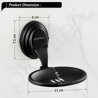 Plantex 304 Grade Stainless Steel Soap Dish/Soap Stand/Bathroom Soap Holder/Bathroom Accessories - Cubic (Black)