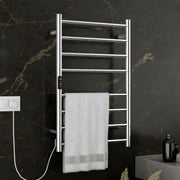 Plantex Electric Heated Towel Rail for Bathroom/3-Bar Wall Mounted Towel Warmer/304 Grade Stainless Steel Towel Bar/Fast Heating & Rust Proof - Pack of 1 (Chrome, 800 X 500 Watt)