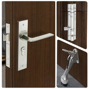Plantex Heavy-Duty Door Lock - Main Door Lock Set with 3 Keys/5 inch Door Stopper for Home Hydraulic/4 inch Tower Bolt for Home/Offices/Door Latch - Combo